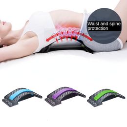 Other Massage Items MultiLevel Adjustable Back Massager Stretcher Waist Neck Fitness Lumbar Cervical Spine Support Pain Relief Equipment 230718