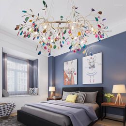 Chandeliers European Firefly Chandelier LED Decoration Bedroom Indoor Lighting Colored Ceiling Kitchen Fixtures Hanging Lamps