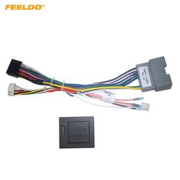 FEELDO Car 16pin Android Wiring Harness With Canbus For Jeep Wrangler JK 2008-2018 Aftermarket Stereo Installation #6569299q