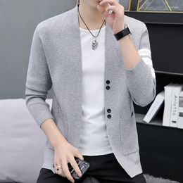 Men's Sweaters Autum Winter Brand Fashion Knitted Men Cardigan Sweater Black Korean Casual Coats Jacket Mens Clothing Plus Size M-5XL