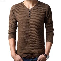 Men's Sweaters M-4XL Winter Henley Neck Sweater Men Cashmere Pullover Christmas Sweater Mens Knitted Sweaters Pull Homme Jersey Hombre 2022 L230719