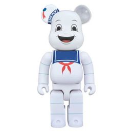 New Spot Bearbrick Violent Building Block Bear White Ghost Hunting Team Doll Handmade Model Decoration Fashion Play 400% 28CM