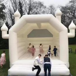 White wedding inflatable bouncy castle full PVC bounce house jumper new model 4m 5m inflatables jumping castles bouncer for weddin304P