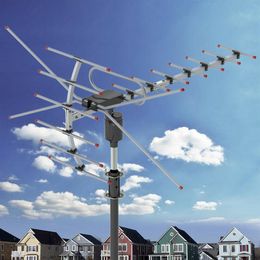 200Miles 1080P Outdoor Amplified HDTV Digital TV Antenna Long Range HD VHF UHF165E