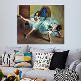 Contemporary Canvas Wall Art Edgar Degas Before the Ballet (detail) Ballet Dancer Hand Painted Oil Painting Home Decor