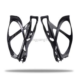 Water Bottles Cages Bike Water Bottle Holder Black Portable Ultralight Race Lite Full Carbon Fiber Water Bottle Cage Retainer Accessories 18G /74mm HKD230719