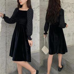 Casual Dresses Gothic Long Sleeve Women Plus Size Sweet Fashion Dress Year Elegant Party Club For L-4XL