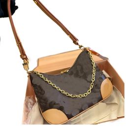 High-end 2021ss B classic croissant leather handbag handbag European and American fashion shoulder slung chest bag P1025664 27CM Fashion show fashion bag