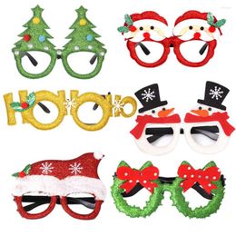 Party Decoration Christmas Ornaments Supplies Kids Snowman Antlers Glasses