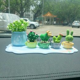 Interior Decorations 1 Set Car Decoration Cartoon Cactus Cute Car Ornament Gift for Girl Woman Valentines Gift Auto Styling Interior Accessories x0718