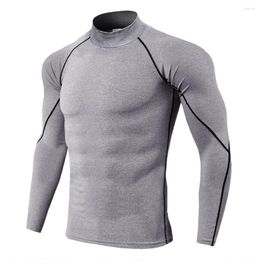 Men's Body Shapers Men Tops Slim Fit Shirts Long Sleeves Quick Trainer Underwear