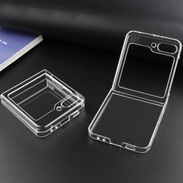 Ultra Clear Crystal Transparent PC Hard Back Cases Cover Shell For Samsung Galaxy Z Flip 5 5G/Z Flip 4/Z Flip 3