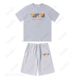 Trapstar Mens t Shirt Pants 2 Piece Sets Designer Rainbow Towel Embroidery Decoding Tshirts Men's Black White Round Neck T-shirt 4 NPV5