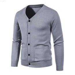 Men's Sweaters 2022 New Autum Winter Brand Fashion Knitted Men Cardigan Sweater Slim Korean Casual Coats Jacket Mens Clothing L230719