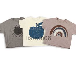 T-shirts Kids Boy Girl TShirts Loose Short Sleeve Children's Tees Baby Girl Tops Printed Casual Girl T Shirts Children Clothes Summer x0719