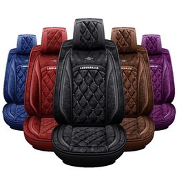 Car Accessories Seat Cover for Sedan SUV Durable Top-Quality Suede Leather Universal Five Seats Set Cushion Mats Including Front a237A