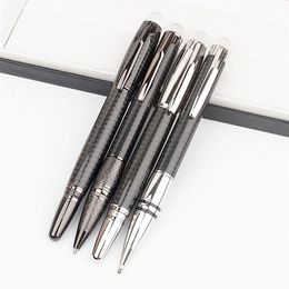 PURE PEARL White star Crystal head Fountain Rollerball Ballpoint pen quality Luxury Fibre barrel Classic Stationery with Serial Nu262H