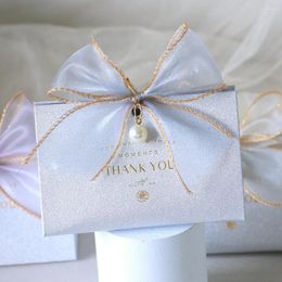 Gift Wrap Ribbon Bowknot Candy Box Paper Bag Wedding Packaging Event Birthday Party Favours Baby Shower Decor