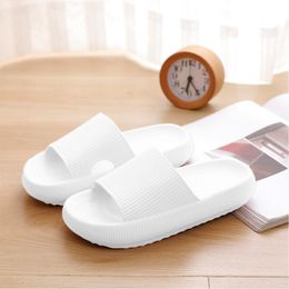 Thick soled home slippers for women in summer soft and comfortable indoor environment couples cool mop fecal sensation bath silent slipper