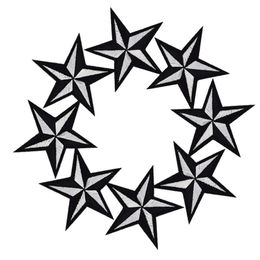 Diy stars patches for clothing iron embroidered patch applique iron on patches sewing accessories badge stickers on clothes bag DZ285U
