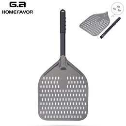 New Pizza Peel Aluminum Pizza Shovel With Long Handle Custom Pizza Paddle Factory Pastry Baking Accessories 201023253U