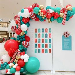 Christmas Balloon Garland Arch Kit Latex Ballon Merry Christmas Party Decoration Kids Birthday Baloon Xmas Natal Navidad Globals Y298q