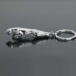 Car Key FancyFantasy Fashion Men Car Auto Jaguar Keychain Stylish Alloy Leopard Key Chain Animal Sport Key Rings For Gift x0718