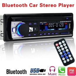Car Stereo Radio Kit 60Wx4 Output Bluetooth FM MP3 Stereo-Radio Receiver Aux with USB SD and Remote Control L-JSD-520251s