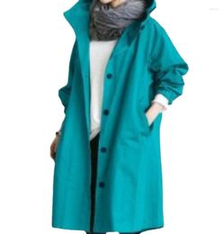 Women's Trench Coats 2023 Loose-Fit Wool & Blends Coat With Long Length And Stylish Waistline