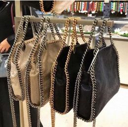 stella mccartney falabella mini tote bag woman metallic sliver black tiny shopping women Handbag leather crossbody Shoulder Bag Wallet purse