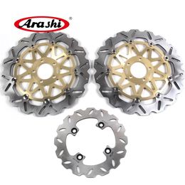 ARASHI 02-03 Ninja ZX9R Front Rear Brake Rotors Brake Disc Kit For Kawasaki ZX-9R 2002 2003 ZX 9R ZX12R ZX-12R246I