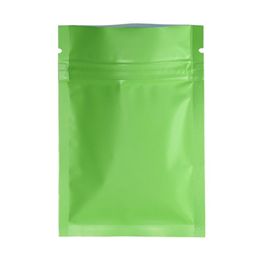 Matte Green Reclosable Zip Lock Aluminium Foil Package Bag Retail 200pcs lot Food Zipper Bag Tea Snacks Water Proof Packaging Mylar246x