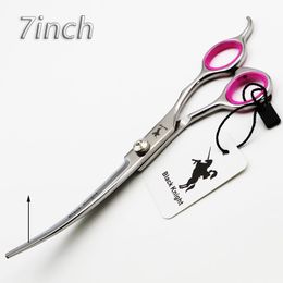 Dog Grooming Pet Scissors 7" Cutting Curved Pet Grooming Scissors Professional Shears Salon Barber Using Dogs Cats 230719