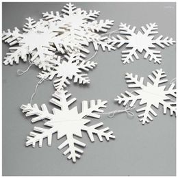 Christmas Decorations Year Decoration Three-dimensional Snowflake String Hollow Pendant Hanging Accessories