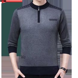 Men's Sweaters 2022 fake pocket zipper pullovers sweater fashion knitted men clothing thick winter warm sweaters mens christmas sweatshirts 102 L230719