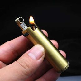 New Kerosene Lighter Side Pulley Flint Metal Body Creative Personality Retro Gift XBSX