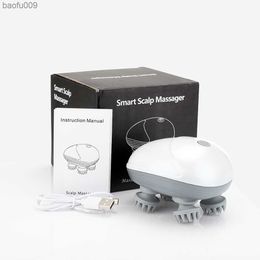 Head Massager Mini Rechargeable Massage Device Electric Scalp Dragon Claw Hand Multi-function Massager for Cats Pets Whole Body L230520