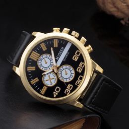 Wristwatches 2023 Luxury Watch Men's Belt Quartz Geneva Fashion Leisure Business Bulk Items Wholesale