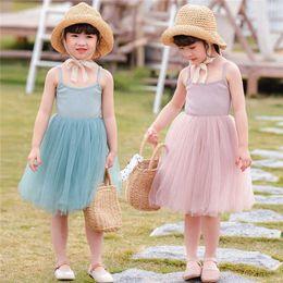 Girl's Dresses Summer Cute Girls Sequined Princess Dress Kids Sleeveless Tulle Clothes Children Birthday Party Vestido Kids Easter Costume R230719