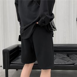 Men's Shorts E BOY Men Solid Chic All-match Summer Thin Baggy Straight Ins Casual Trousers For Male