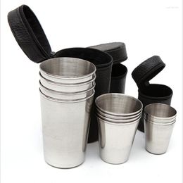 Cups Saucers Mini Stainless Steel Outdoor Practical Glasses For Wine Portable Drinkware Home Kitchen Bar Accessory