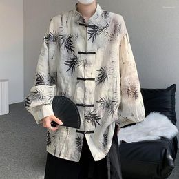 Women's Blouses SuperAen Chinese Women Clothing Summer Thin High-end Ink Painting Button Up Shirt Long Sleeve Oversize Shirts