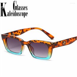 Sunglasses 2023 Rectangle Women Men Brand Designer Vintage Square Sun Glasses Female Points Eyewear Driver Goggles UV400