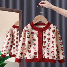 Pullover Girls Sweaters Autumn Winter 1 2 3 4 5 6 Years Old Children Thick Velvet Sweater For Baby Clothes Tops Kids Cardigan Jacket 2022 HKD230719