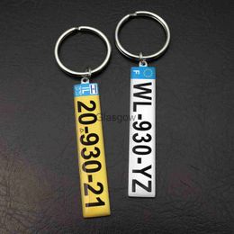 Car Key Custom Number Plate Keychain Car Number Plate Keychain Car Number Key Ring Personalised Gift for Him Antilost Gift for Driver x0718