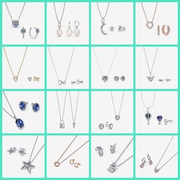 Modern Trend 100% Sterling Sier Original Women's Jewellery Same Style Stud Necklace Collection Free Wholesale Shipping