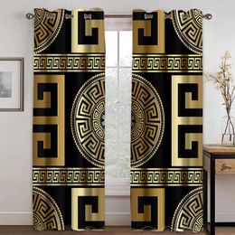 Curtain European Style Famous Logo Living Room Kitchen Curtains Semi-shading Polyester For El Apartment Bedroom