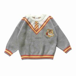 Pullover Autumn and Winter New Boys and Girls' Children's Cos Clothes Wizard Sweater Kids Sweaters HKD230719