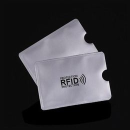 Aluminium Foil Anti-scan RFID Shielding Blocking Sleeves Secure Magnetic ID IC Credit Card Holder NFC ATM Contactless Identity Lock189b