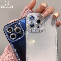 Cell Phone Cases Luxury Crystal Diamond Bumper Clear Case for iPhone 14 13 12 11 Pro Max X XR XS 7 8 Plus Soft Transparent Shiny Silicone Cover J230719